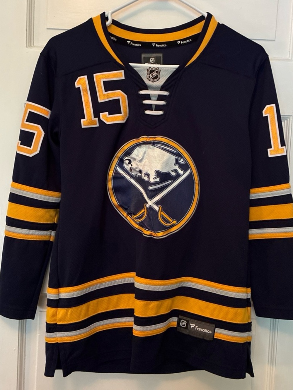 Fanatics Buffalo Sabres Navy and Gold Hockey Jersey #15